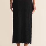 Via Lace Midi Skirt