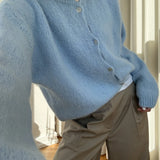 Kae Knit Cardigan - Light Blue