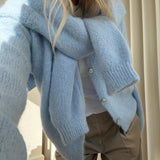 Kae Knit Cardigan - Light Blue