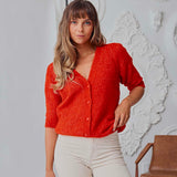 Loucle Cardigan - Tangerine