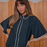 Lenny Blouse  - Navy