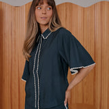 Lenny Blouse  - Navy