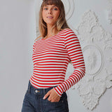 Cella Long Sleeve Top - Red