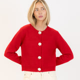 Jude Daisy Cardigan - Red