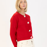 Jude Daisy Cardigan - Red
