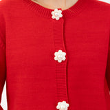 Jude Daisy Cardigan - Red