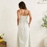 Mallorca Stripe Midi Dress