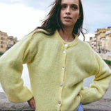 Kae Knit Cardigan - Light Yellow