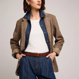 Sapphira Blazer - Chocolate Glencheck