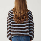 Mertice Cardigan - Brown Blue Stripe