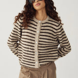 Mertice Cardigan - Brown Sand Stripe