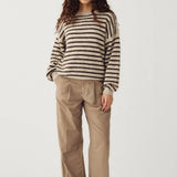 Mafalda Knit - Brown Sand Stripe