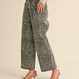 Leopard Print Barrel Pant