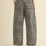 Leopard Print Barrel Pant