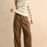 Corduroy Barrel Pant - Mocha