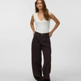 Zoe Barrel Jeans - Chocolate