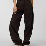 Zoe Barrel Jeans - Chocolate
