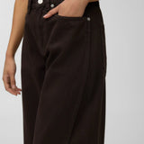 Zoe Barrel Jeans - Chocolate