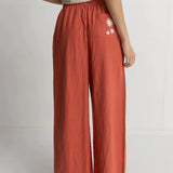 Floral wide leg pant