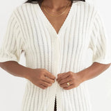 Scallop Knit Overshirt