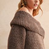 Button Back Big Collar Sweater