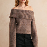 Button Back Big Collar Sweater