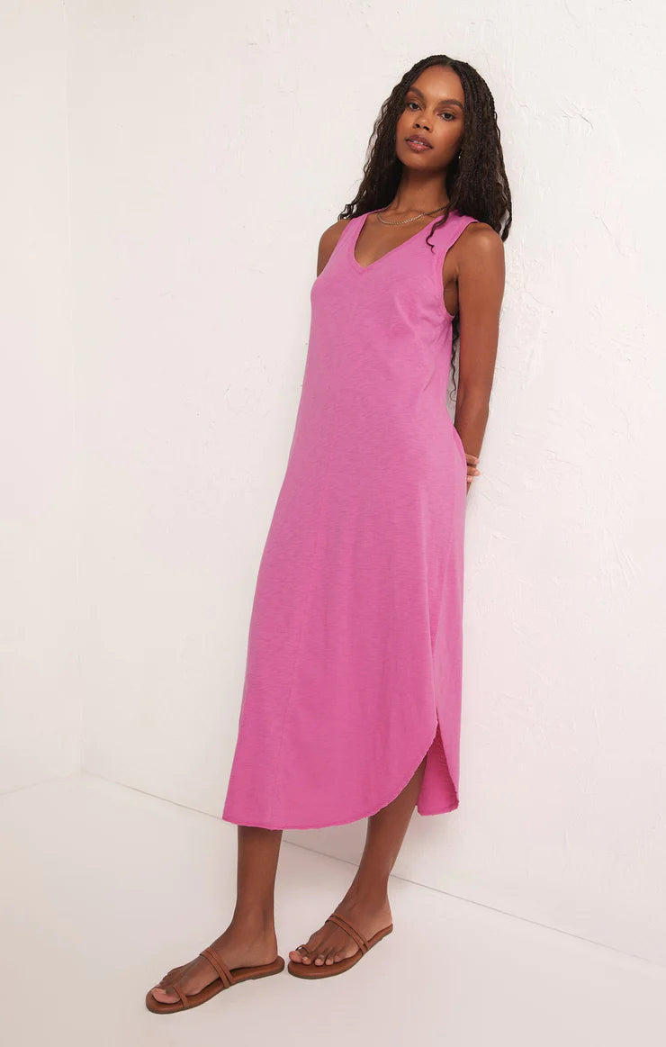 Reverie Slub Dress - Pink