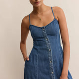 Angel Eyes Denim Midi Dress