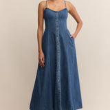 Angel Eyes Denim Midi Dress