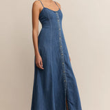 Angel Eyes Denim Midi Dress