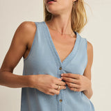 Solace Denim Mini Dress - Ocean