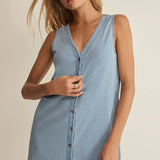 Solace Denim Mini Dress - Ocean