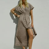 Sanna Gingham Midi Dress
