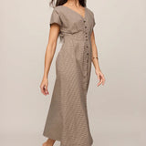 Sanna Gingham Midi Dress