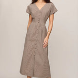 Sanna Gingham Midi Dress