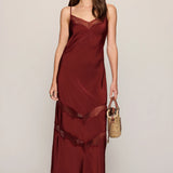 Bruna Lace Inset Midi Dress