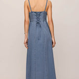 Leonora Indigo Midi Dress