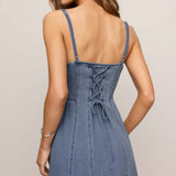 Leonora Indigo Midi Dress