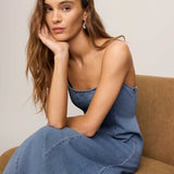 Leonora Indigo Midi Dress
