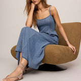 Leonora Indigo Midi Dress