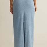 Gail Jersey Denim Skirt - Ocean