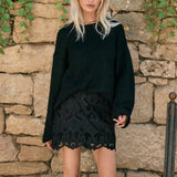 Siren Embroidered Mini Skirt