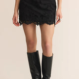 Siren Embroidered Mini Skirt