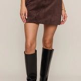 Perri Suede Mini Skirt