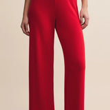 Luxe Pointelle Pant - Red