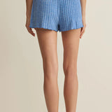 Dawn Smocked Rib Short - Tropical Tide