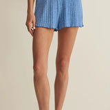 Dawn Smocked Rib Short - Tropical Tide