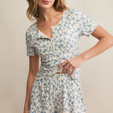 Faye Ditsy Top - Crystal