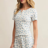 Faye Ditsy Top - Crystal