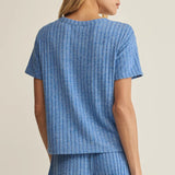 Kara Rib Tee - Tropical Tide